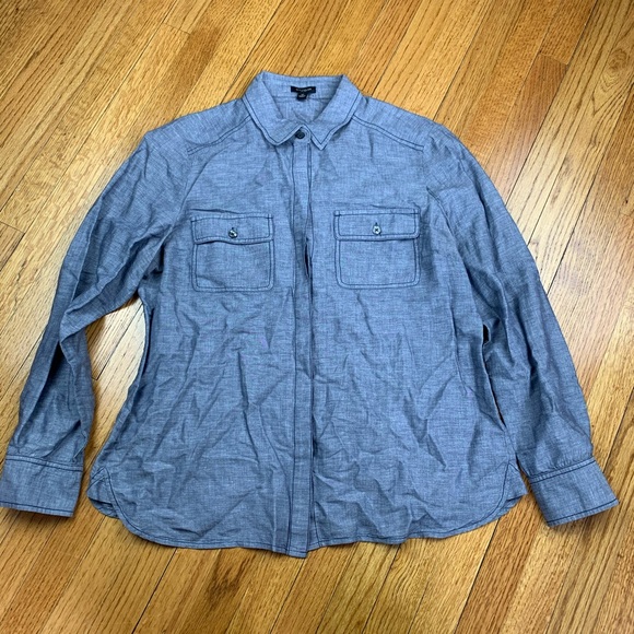 Ann Taylor Chambray Button Down - Picture 2 of 4